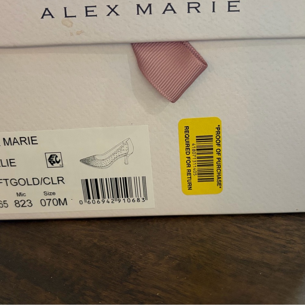 Alex Marie Sparkling Gold Heels - Picture 3 of 3